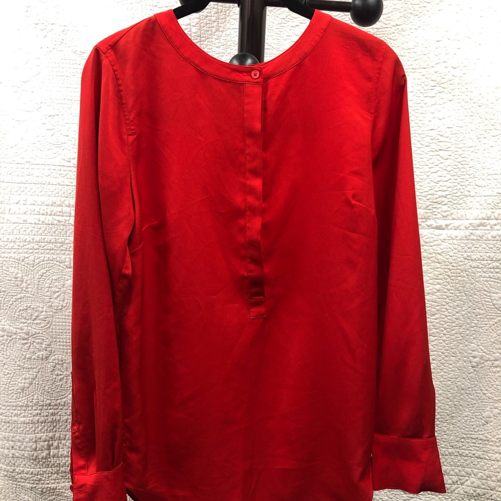 J. Crew Red Blouse xs